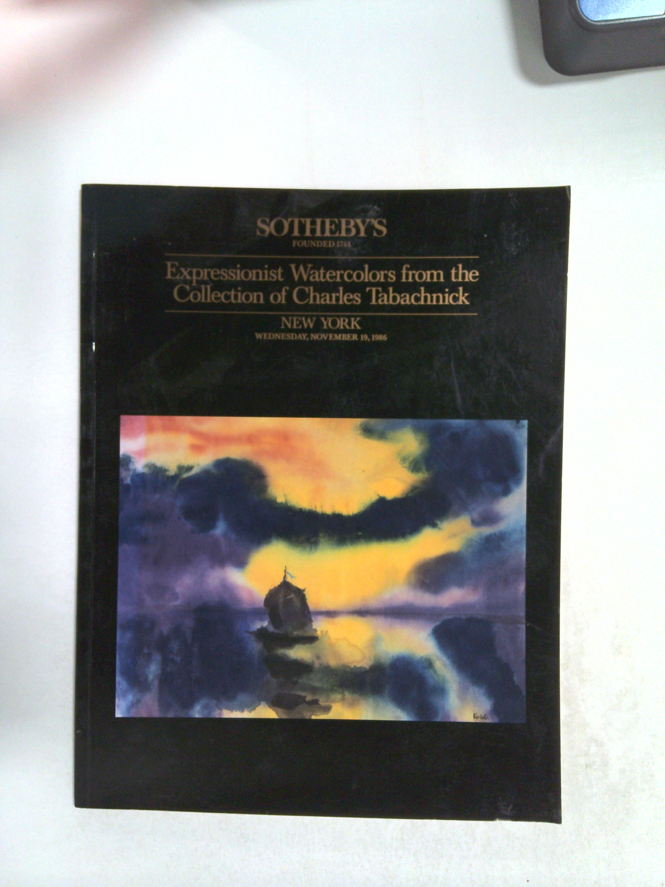Sotheby's catalog, Nov. 1986: Expressionist Watercolors from the Collection of C…