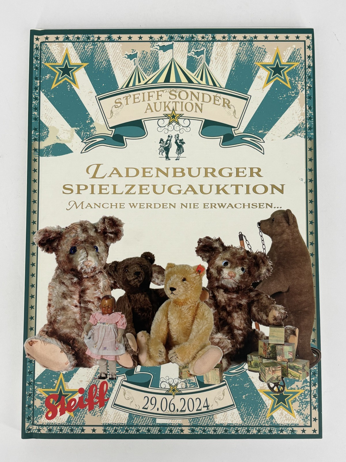 Steiff Sonder Auktion Hardcover Catalog: Ladenburger Spielzeugauktion June 2024