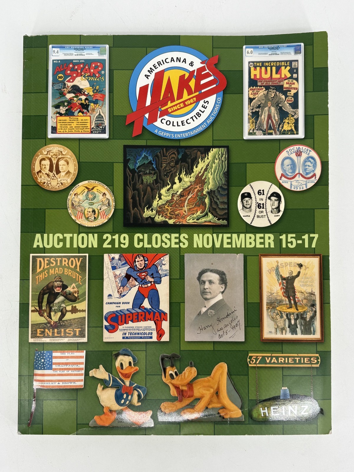 Hake's Auctions Americana and Collectibles Catalogue #219 November 2016