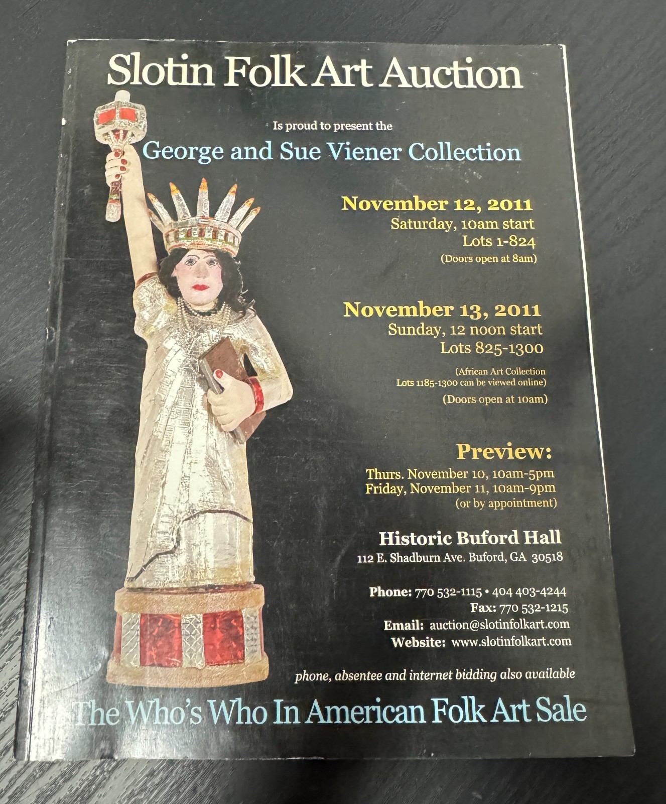 Slotin Folk Art Auction Catalog NOV 2011 - George and Sue Viener Collection