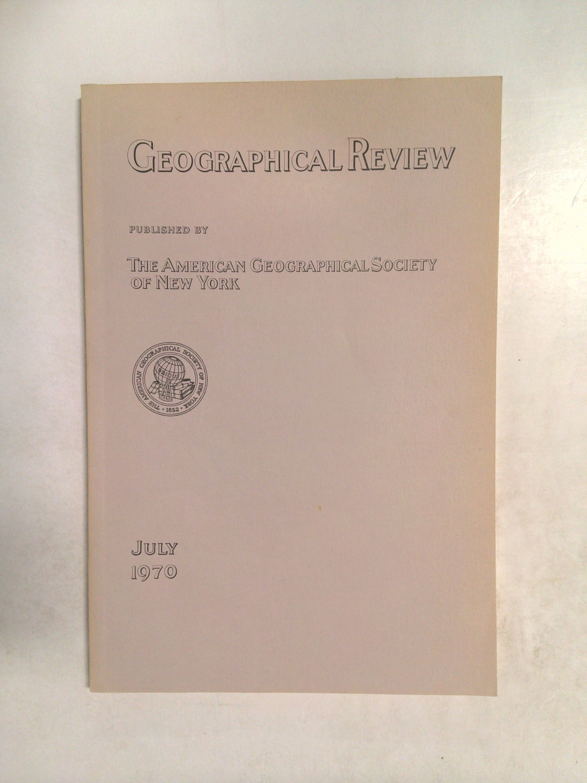 Geographical Review, Vol. 60, No. 3, July 1970 by The American Geographical Society of New York
