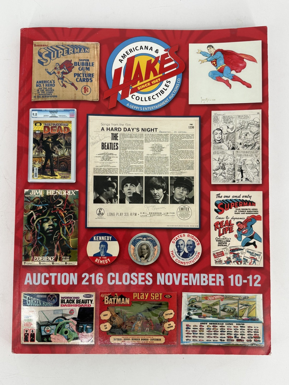 Hake's Auctions Americana and Collectibles Catalogue #216 November 2015