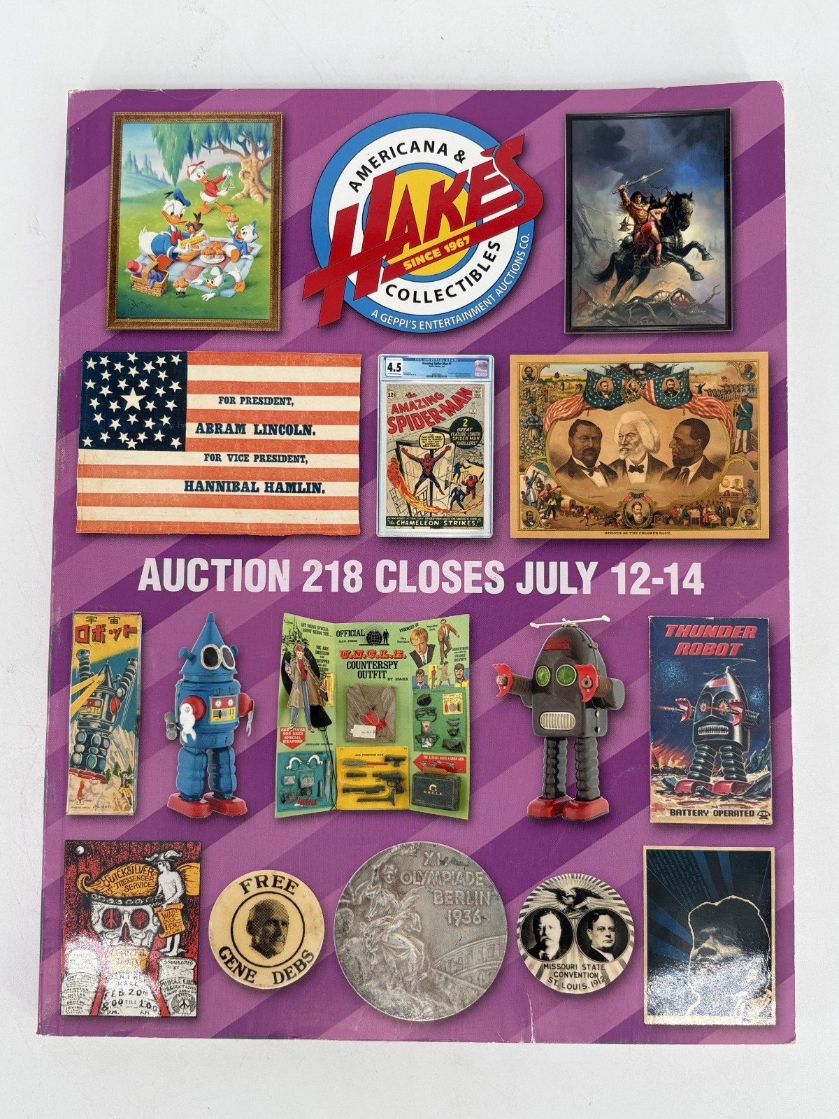 Hake's Auctions Americana and Collectibles Catalogue #218 July 2016