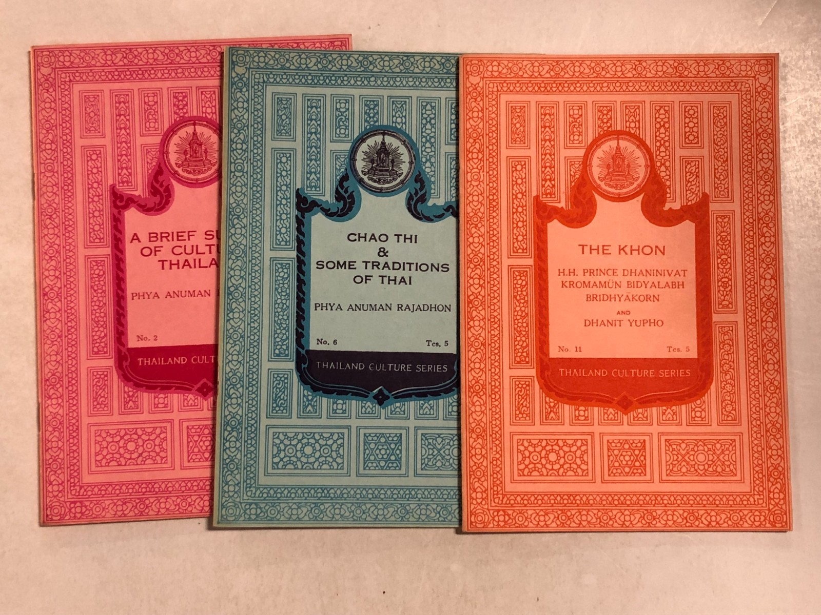 Lot of 3 Thailand Culture Series pamphlets (Nos. 2, 6, 11)