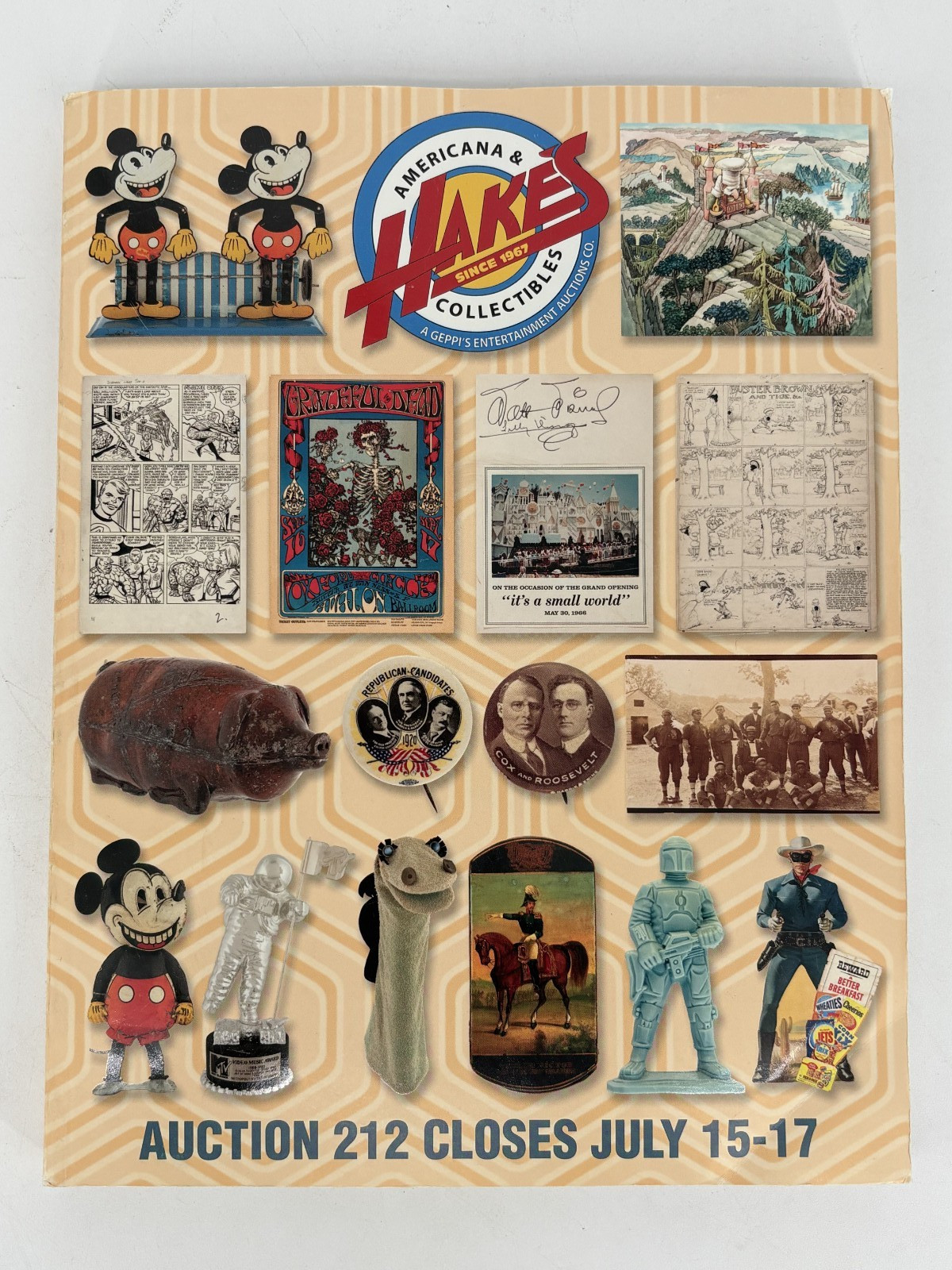 Hake's Auctions Americana and Collectibles Catalogue #212 July 2014