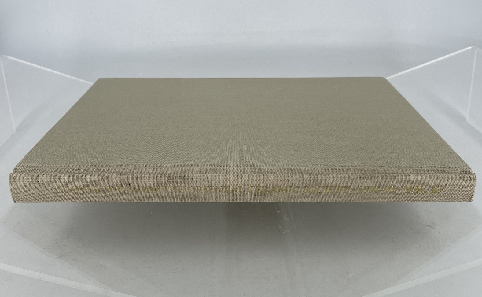 Transactions of The Oriental Ceramic Society Vol. 63, 1998-1999