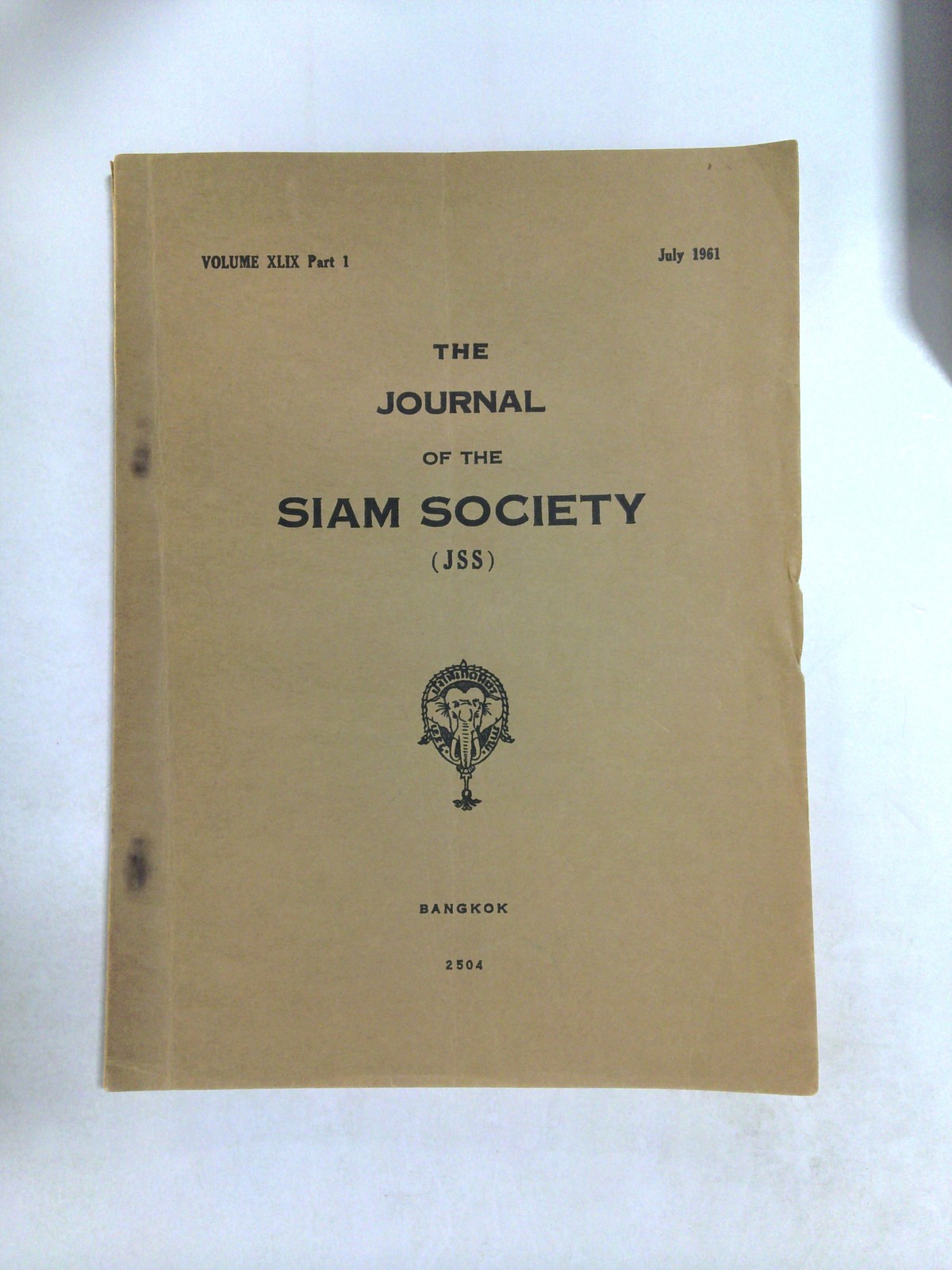 The Journal of the Siam Society by Siam Society